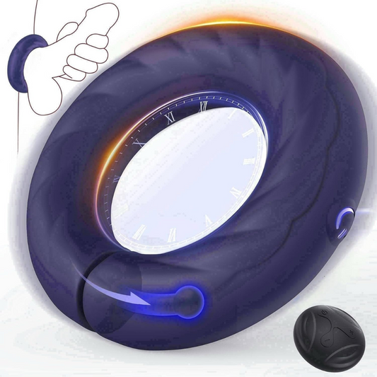 Pramtme Male Vibrating Cock Ring – Adjustable Silicone Ring with 10 Vibration Modes for Enhanced Pleasure