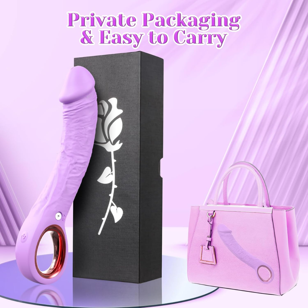 Realistic G-Spot Vibrator – 10 Vibration Modes, Waterproof Clitoral & Vaginal Silicone Dildo