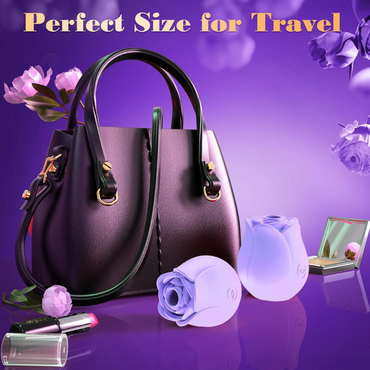 BIG SHOCKED Rose Clitoral Suction Vibrator – 10 Suction Modes, Compact & Travel-Friendly