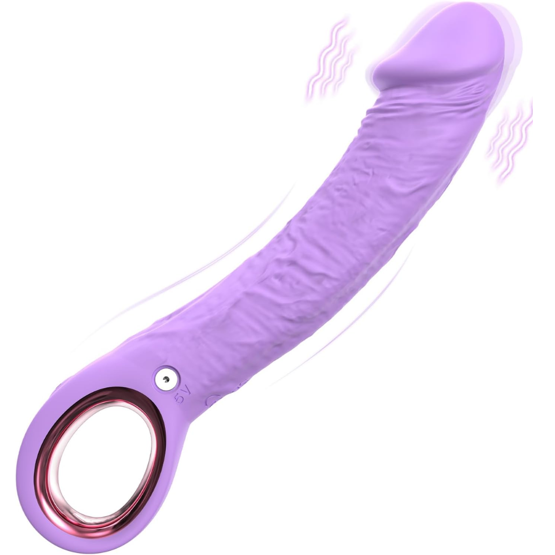 Realistic G-Spot Vibrator – 10 Vibration Modes, Waterproof Clitoral & Vaginal Silicone Dildo