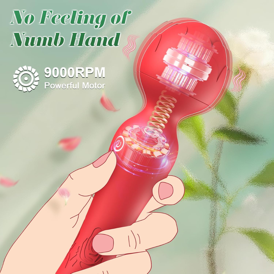 OKEECA Waterproof Magic Wand Vibrator – Clitoral, G-Spot & Nipple Stimulator with 9 Powerful Vibration Modes