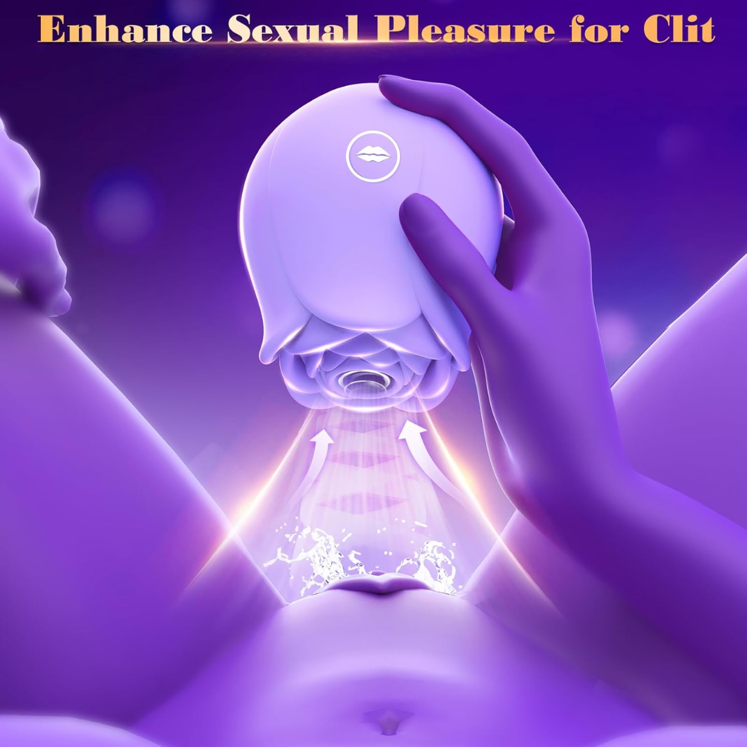 BIG SHOCKED Rose Clitoral Suction Vibrator – 10 Suction Modes, Compact & Travel-Friendly