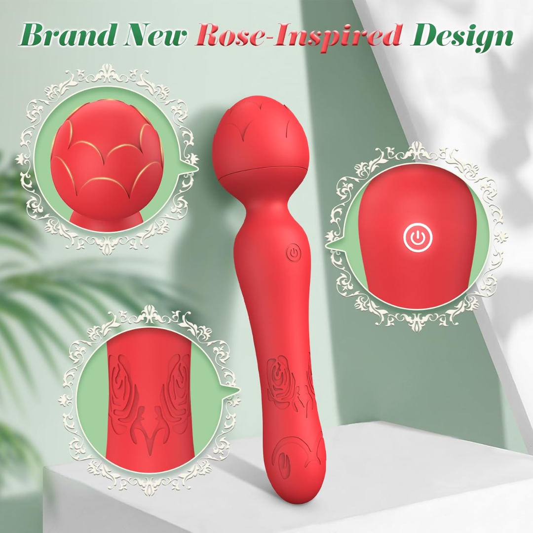 OKEECA Waterproof Magic Wand Vibrator – Clitoral, G-Spot & Nipple Stimulator with 9 Powerful Vibration Modes
