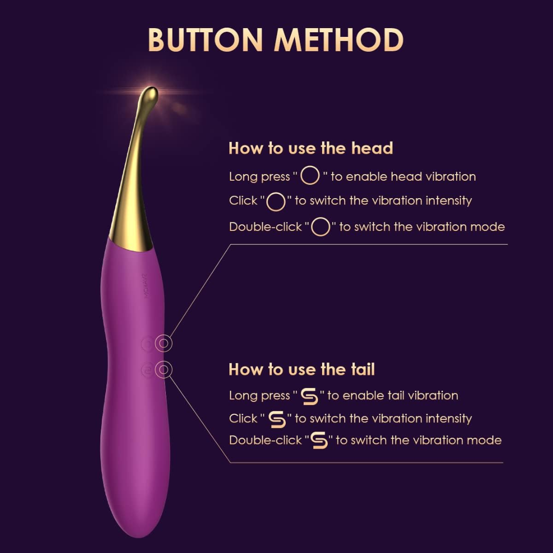 SVAKOM Beatrice – Powerful Vibrator & Clitoral Tip Stimulator with 2 Interchangeable Silicone Heads