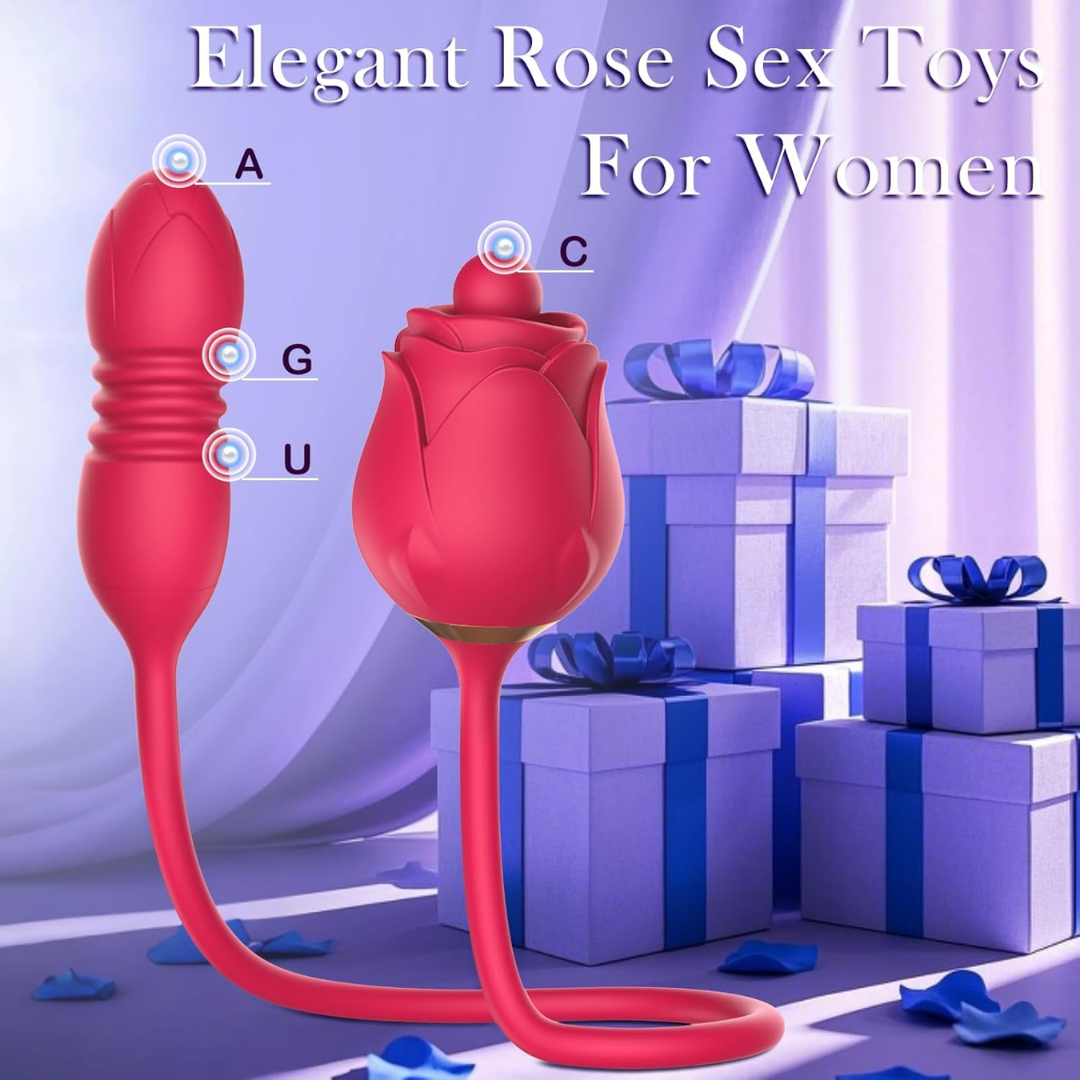 Acvioo 3-in-1 Clitoral Licking & G-Spot Vibrator with Nipple Stimulator – 10 Licking & 10 Vibration Modes