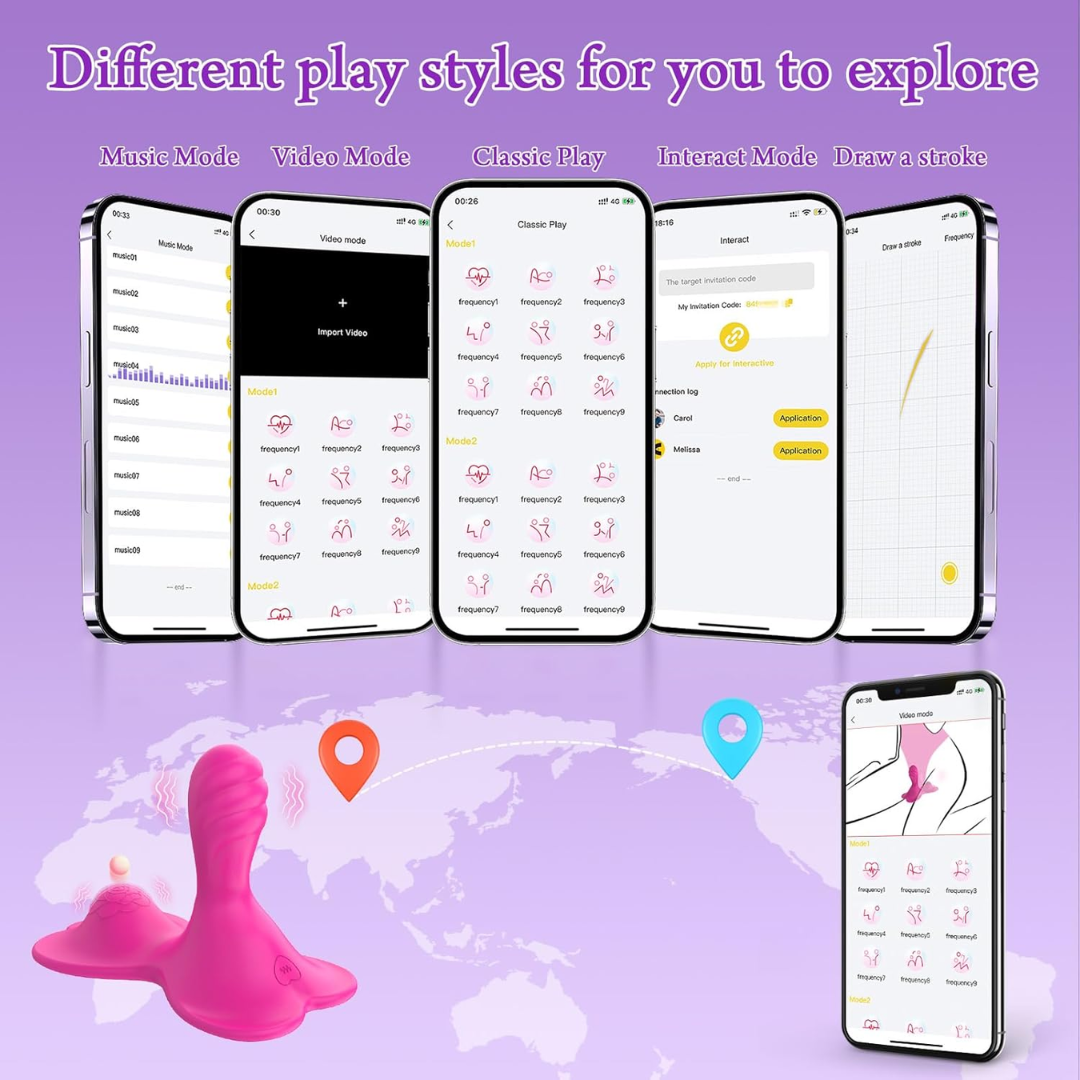 Aroraco 3-in-1 Remote Control App Vibrator – 9+9 Modes for G-Spot & Anal Stimulation