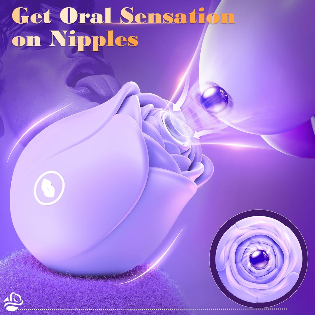BIG SHOCKED Rose Clitoral Suction Vibrator – 10 Suction Modes, Compact & Travel-Friendly