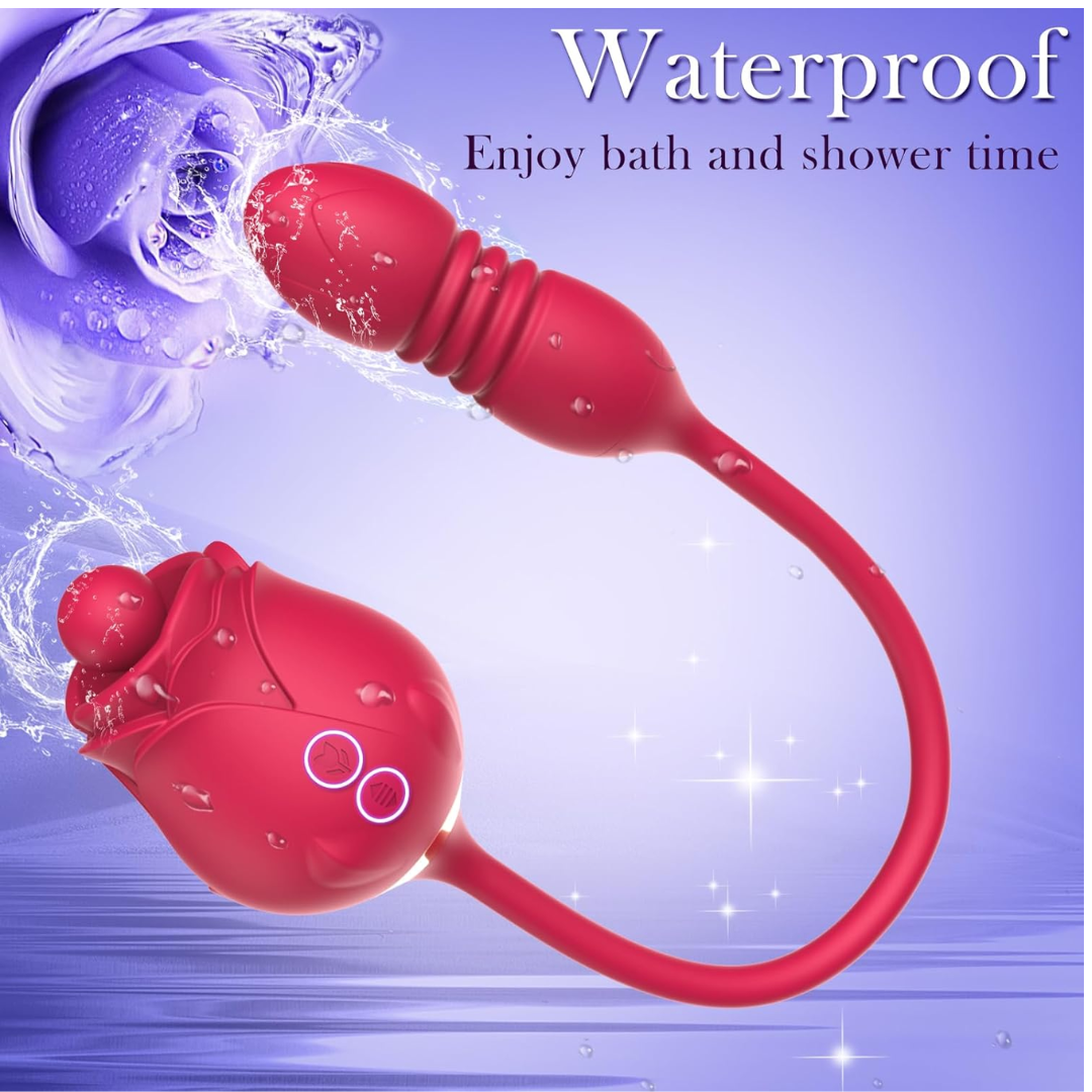 Acvioo 3-in-1 Clitoral Licking & G-Spot Vibrator with Nipple Stimulator – 10 Licking & 10 Vibration Modes
