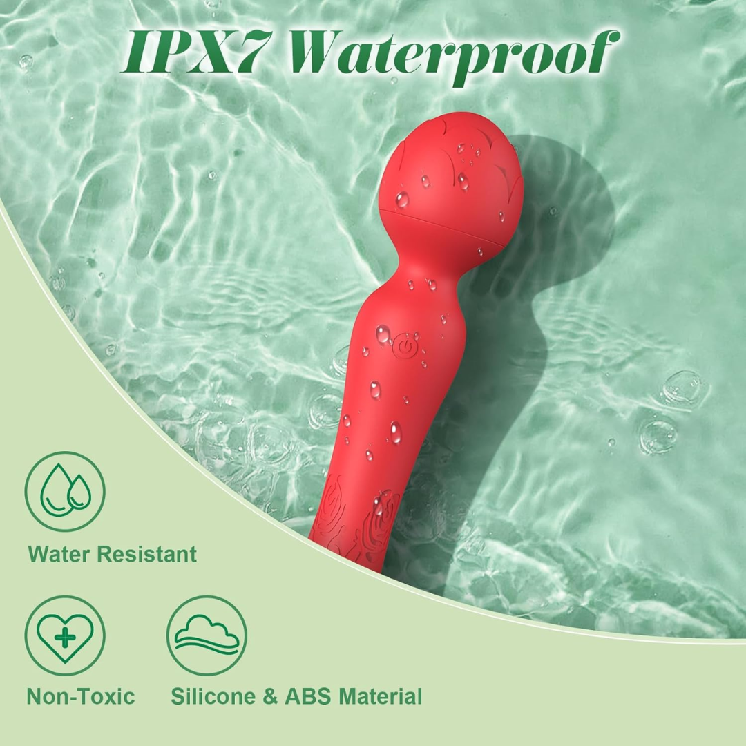 OKEECA Waterproof Magic Wand Vibrator – Clitoral, G-Spot & Nipple Stimulator with 9 Powerful Vibration Modes