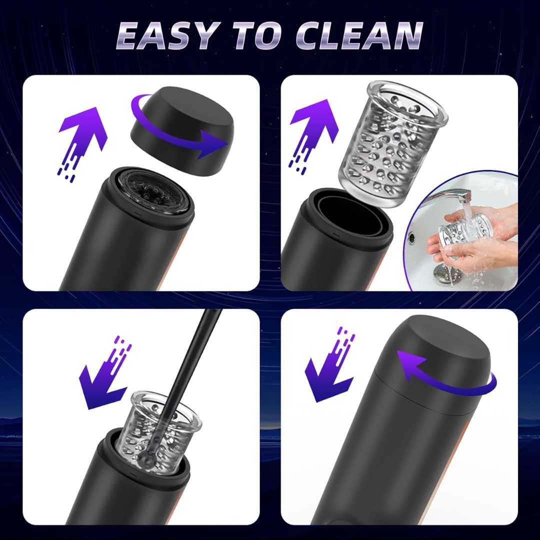 KLORNO Automatic Male Masturbator – 6 Thrusting & Rotating Modes with 3D Textured Sleeve