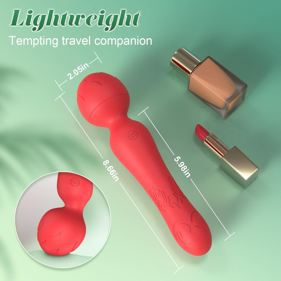 OKEECA Waterproof Magic Wand Vibrator – Clitoral, G-Spot & Nipple Stimulator with 9 Powerful Vibration Modes