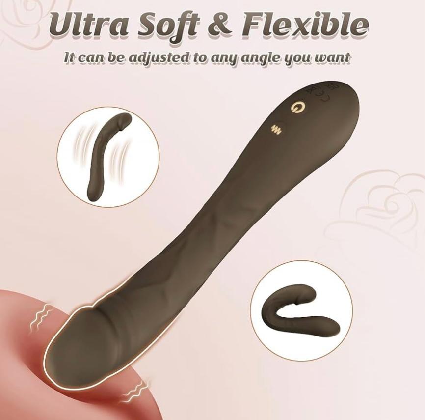 G-Spot Vibrating Dildo – 10 Powerful Vibration Modes, Realistic Wand Vibrator for Clitoral, Anal & Nipple Stimulation