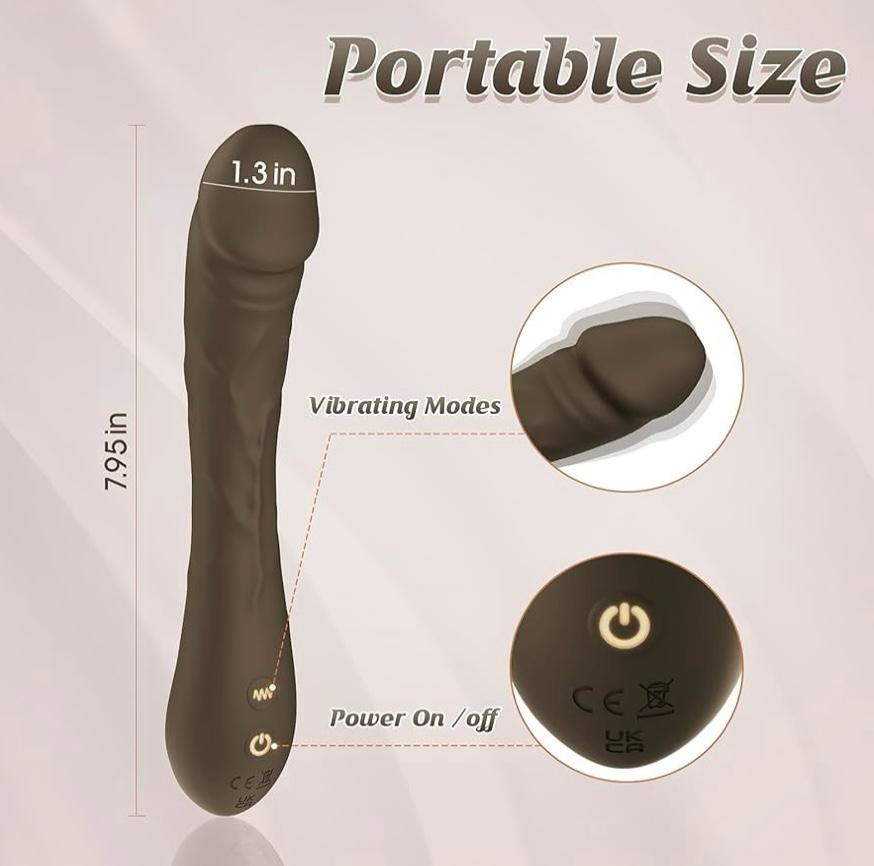 G-Spot Vibrating Dildo – 10 Powerful Vibration Modes, Realistic Wand Vibrator for Clitoral, Anal & Nipple Stimulation