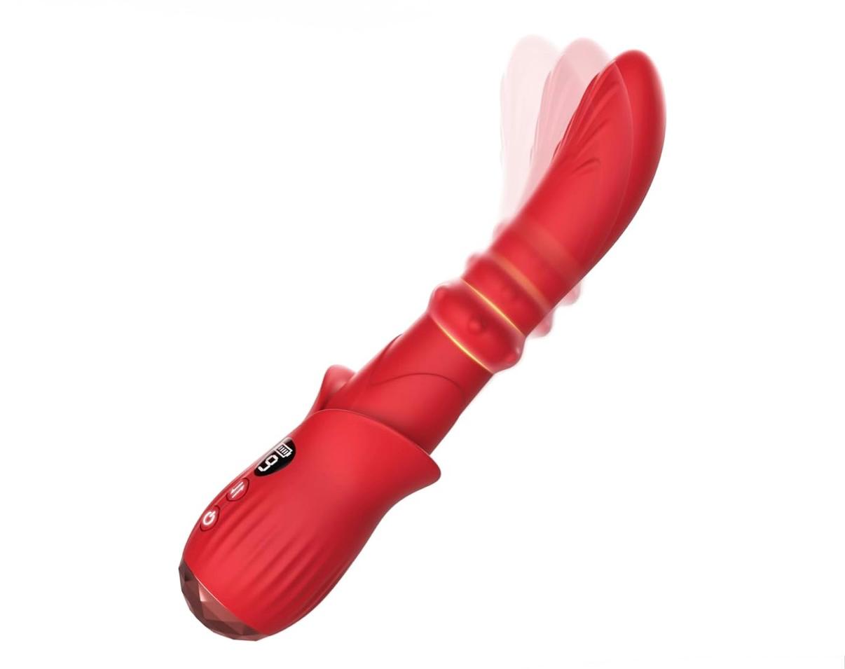 9-Mode Thrusting & Vibrating G-Spot Vibrator – Curved Textured Shaft, USB Rechargeable & Waterproof